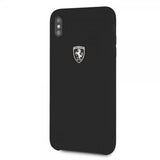 Ferrari iPhone Xs Max -silikonikuori Ferrari-logolla, musta