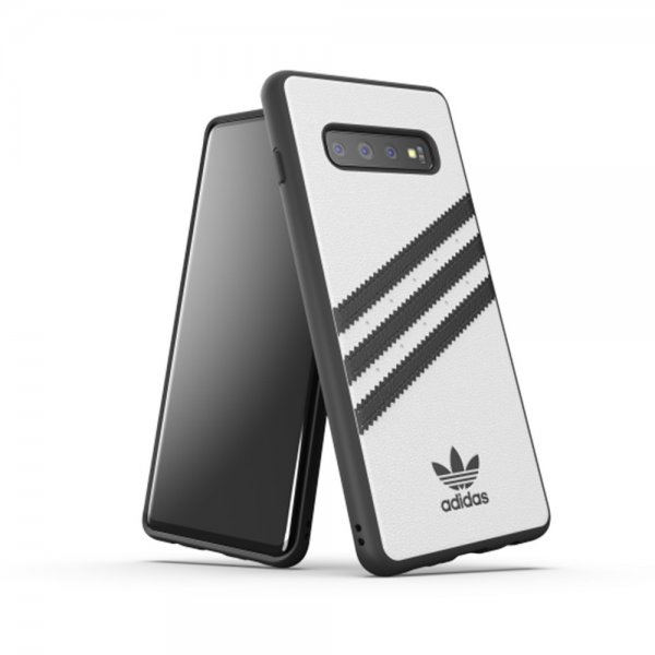Adidas Samsung Galaxy S10 Plus -suojakuori TAI Moulded Case PU SS19, valkoinen/musta