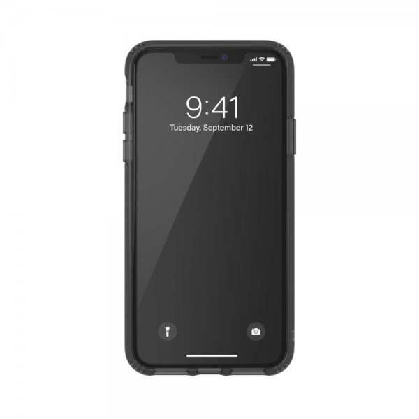 Adidas iPhone 11 Pro Max -suojakuori tai suojallinen läpinäkyvä kuori FW19 Smokey Black