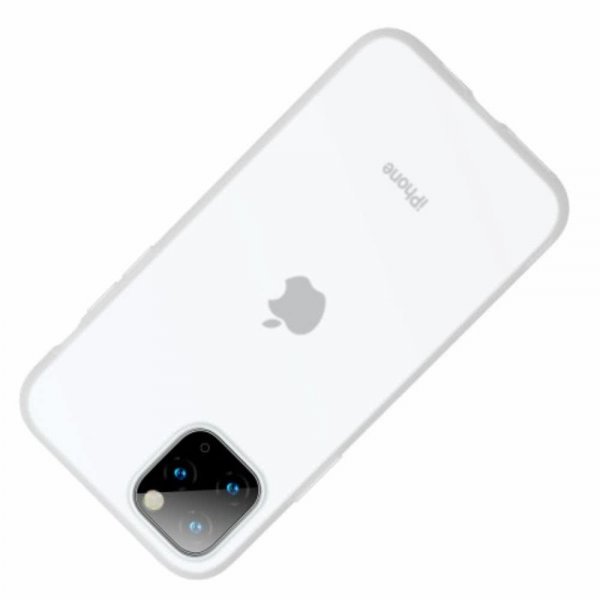 Baseus iPhone 11 Pro -kuori, Jelly Liquid Silica Gel, valkoinen