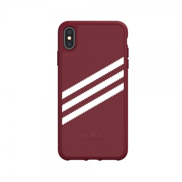 Adidas iPhone Xs Max Kuori OR 3-Stripes Snap Case Suede SS19 Punainen
