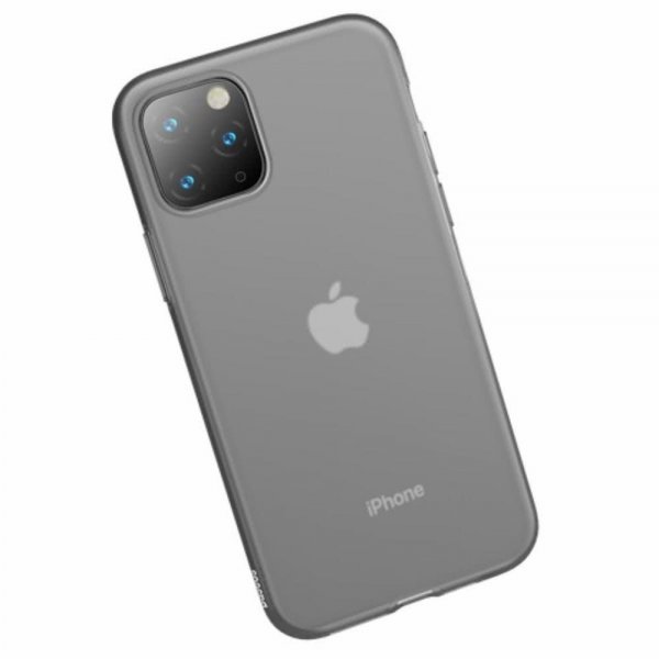 Baseus iPhone 11 Pro Max -kuori, Jelly Liquid Silicone, musta