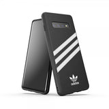 Adidas Samsung Galaxy S10 Plus -suojakuori TAI 3-Stripes Snap Case SS19, musta/valkoinen