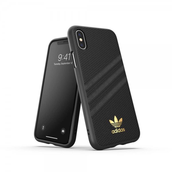 Adidas iPhone X/Xs -kuori OR 3 Stripes Snap Case PU SS19, musta