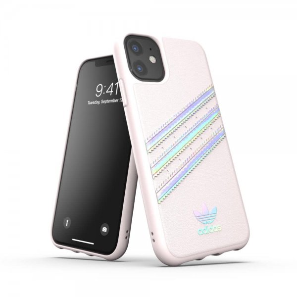 Adidas iPhone 11 -suojakuori tai Moulded Case FW19 Orchid Tint Holographic
