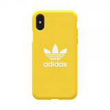 Adidas iPhone X/Xs -kuori TAI muotoonvalettu kangaskotelo FW19 keltainen
