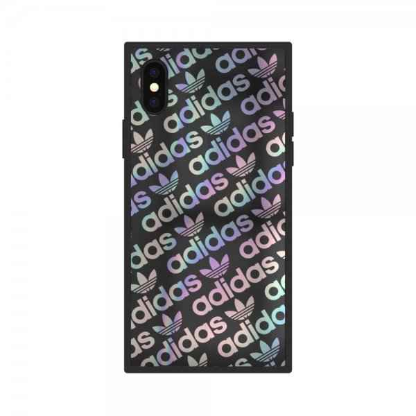 Adidas iPhone X/Xs -suojakuori tai Square Case FW19 Black Holographic