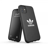 Adidas iPhone 11 -suojakuori tai Trefoil Snap Case FW19, musta-valkoinen