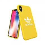 Adidas iPhone X/Xs -kuori TAI muotoonvalettu kangaskotelo FW19 keltainen