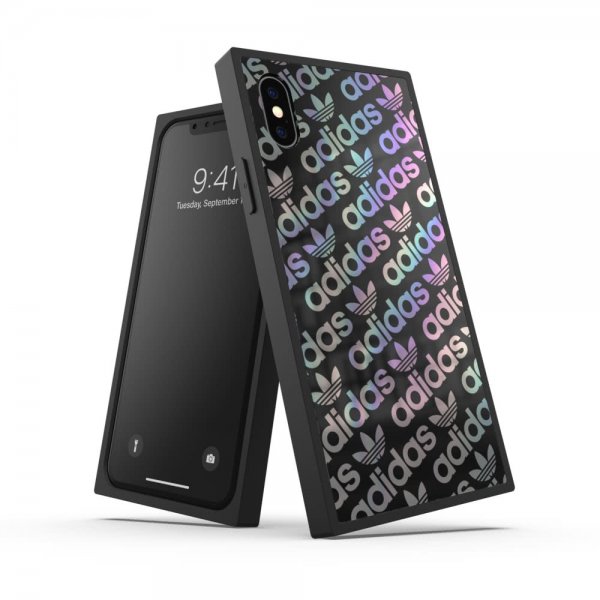 Adidas iPhone X/Xs -suojakuori tai Square Case FW19 Black Holographic