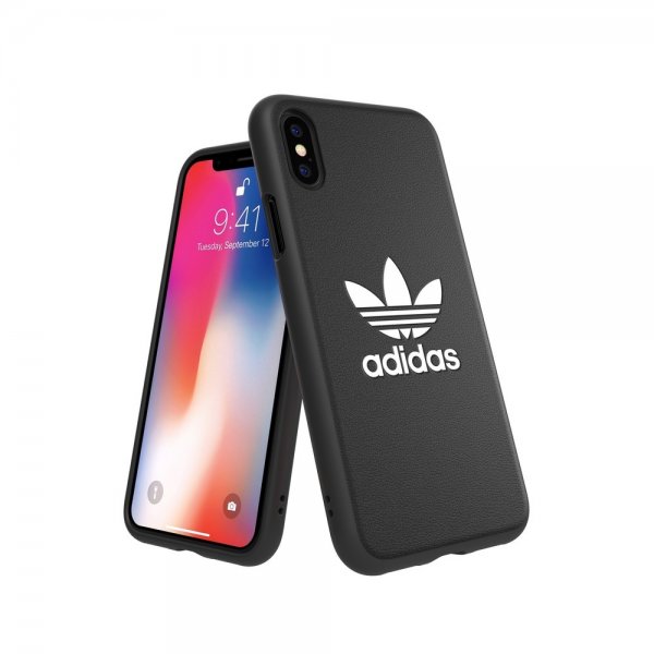 Adidas iPhone X/Xs kuori OR Moulded Case FW18 musta valkoinen