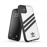 Adidas iPhone 11 -suojakuori, Moulded Case PU FW19, valkoinen/musta
