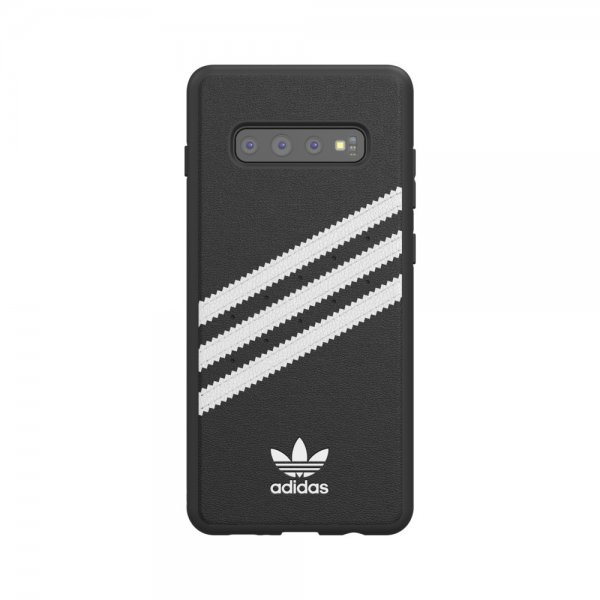 Adidas Samsung Galaxy S10 Plus -suojakuori TAI 3-Stripes Snap Case SS19, musta/valkoinen
