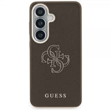 Guess Samsung Galaxy S26 Plus Kotelo 4G Logo Grained Ruskea
