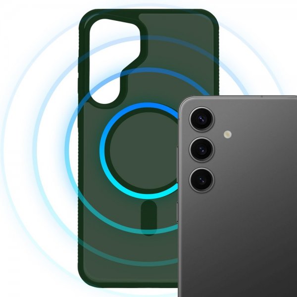 3mk Samsung Galaxy S25 Kuori Smoke MagCase Vihreä