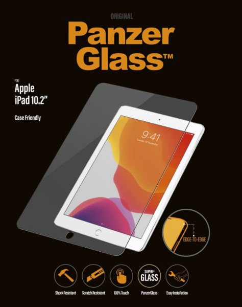 PanzerGlass iPad 10.2 (7./8./9. sukupolvi) Reunanmyötäinen näytönsuoja