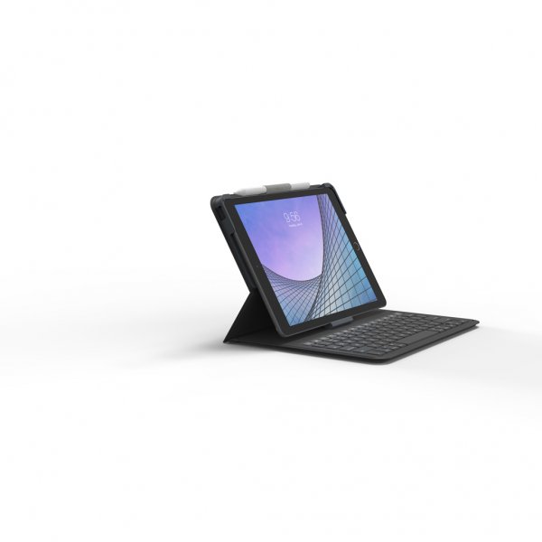 ZAGG iPad 10.2 (gen 7/8/9) Messenger Folio 2 Charcoal -näppäimistökotelo