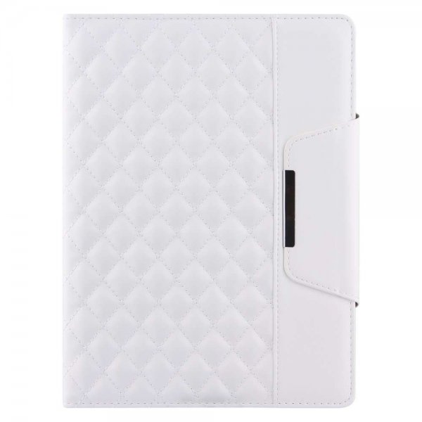 iPad 10.2 (7./8./9. sukupolvi) Suojakotelo, vinoneliökuvio, valkoinen