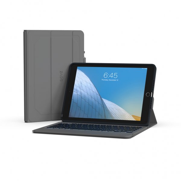 ZAGG iPad 10.2 -kotelo näppäimistöllä Rugged Messenger Keyboard Charcoal
