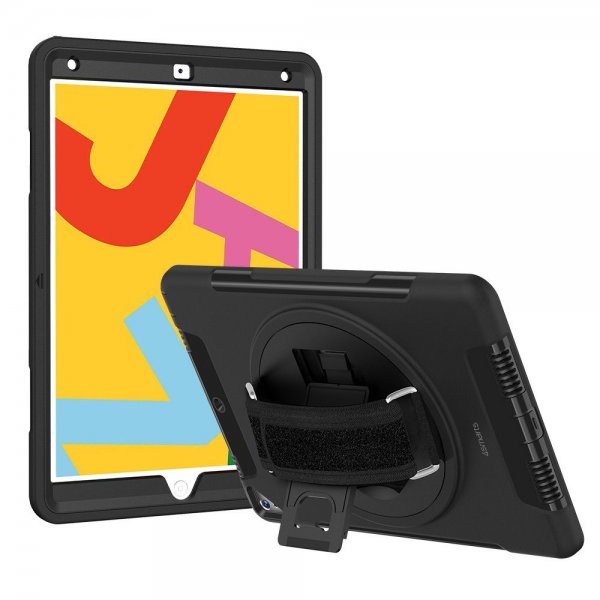 4smarts iPad 10.2 (gen 7/8/9) Suojakuori Rugged Case Grip Musta