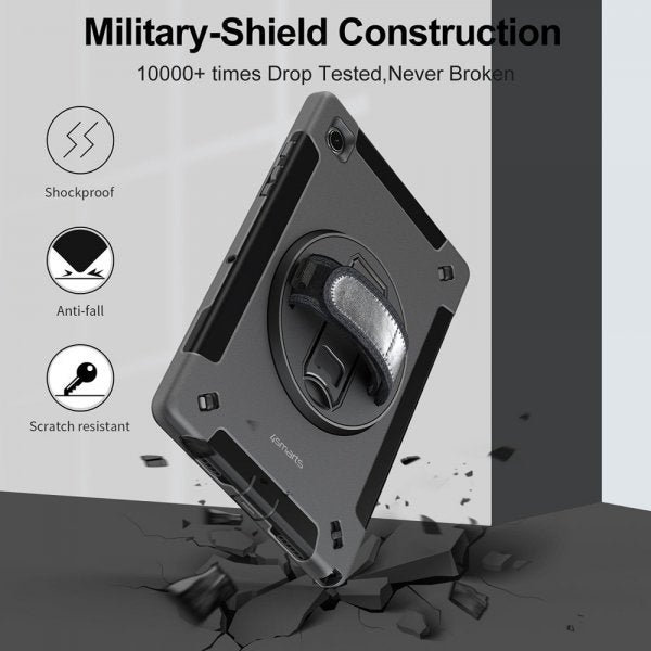 4smarts iPad 10.2 (gen 7/8/9) Suojakuori Rugged Case Grip Musta
