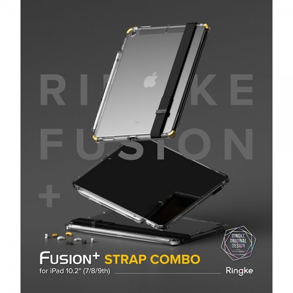Ringke iPad 10.2 (gen 7/8/9) Suojakuori Fusion+ Strap Combo Keltainen