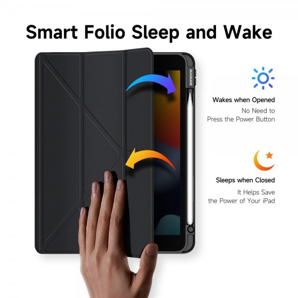 Dux Ducis iPad 10.9 (10. sukupolvi)/iPad 11 (A16) kotelo Magic Series musta