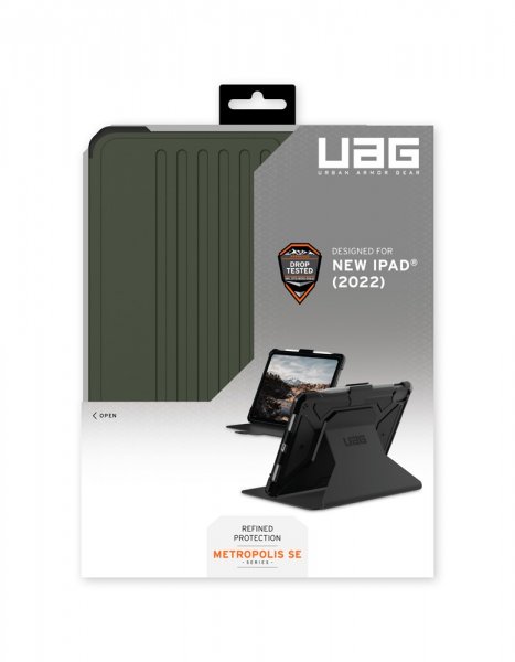 Urban Armor Gear (UAG) iPad 10.9 (10. sukupolvi)/iPad 11 (A16) Metropolis SE -suojakotelo, Olive