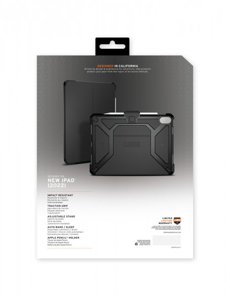 Urban Armor Gear (UAG) iPad 10.9 (10. sukupolvi)/iPad 11 (A16) Metropolis-suojakotelo, musta