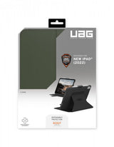 Urban Armor Gear (UAG) iPad 10.9 (10. sukupolvi)/iPad 11 (A16) Scout Folio -kotelo, musta/oliivi