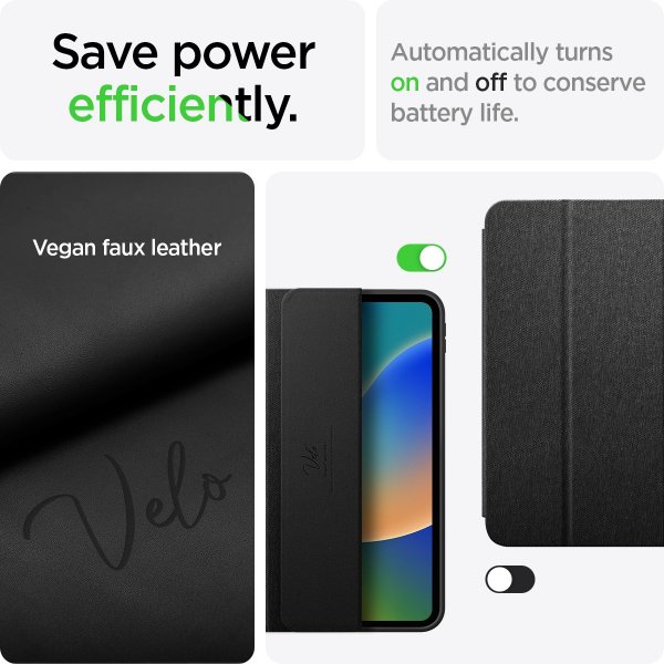 Spigen iPad 10.9 (10. sukupolvi)/iPad 11 (A16) Urban Fit -suojakotelo, musta