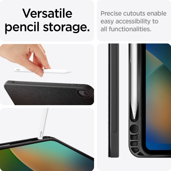 Spigen iPad 10.9 (10. sukupolvi)/iPad 11 (A16) Urban Fit -suojakotelo, musta