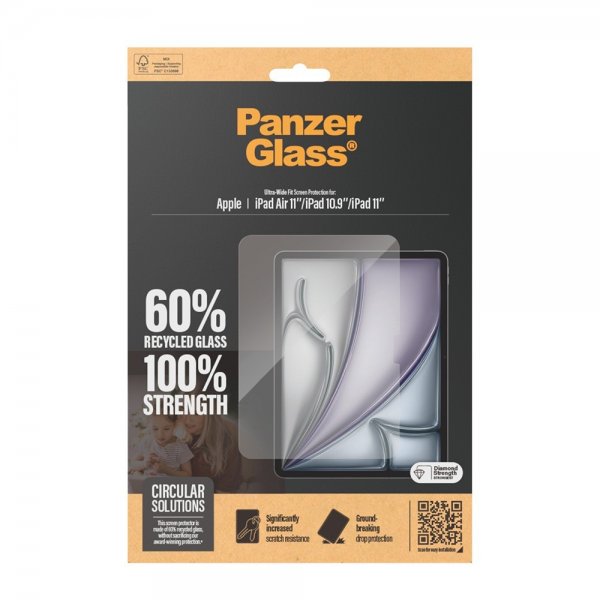 PanzerGlass iPad 10.9 (10. sukupolvi)/iPad 11 (A16)/iPad Air 11 (M2/M3/M4) -näytönsuoja Ultra-Wide Fit