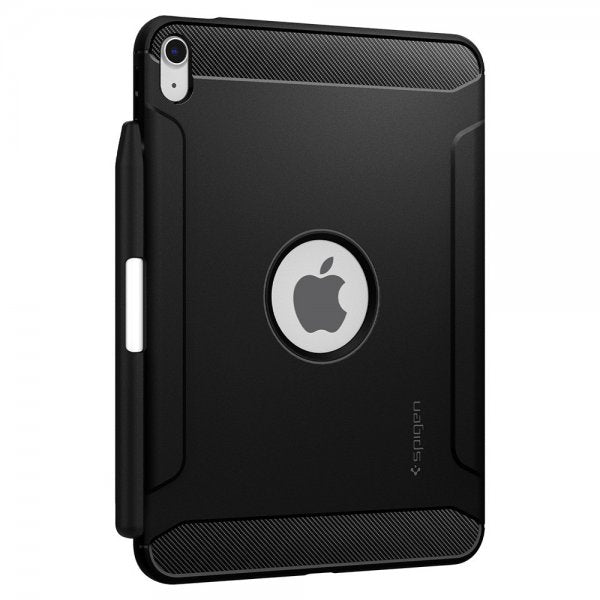 Spigen iPad 10.9 (10. sukupolvi)/iPad 11 (A16) Rugged Armor -suojakuori, mattamusta