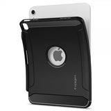 Spigen iPad 10.9 (10. sukupolvi)/iPad 11 (A16) Rugged Armor -suojakuori, mattamusta