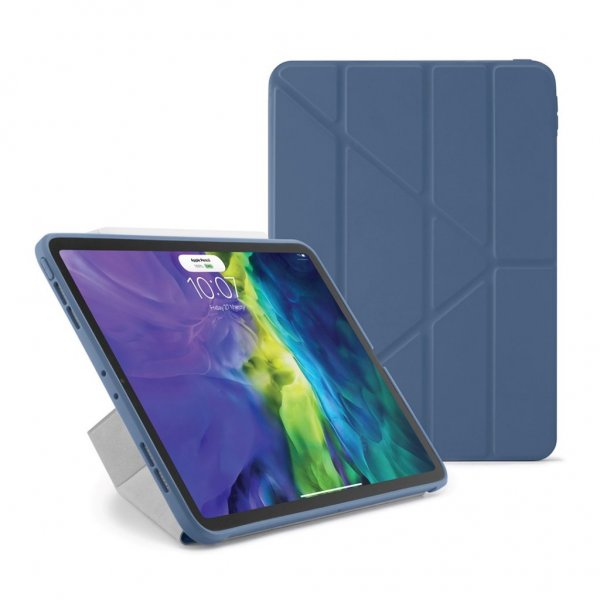 Pipetto iPad Pro 11 (2./3./4. sukupolvi) Origami-suojakotelo, sininen