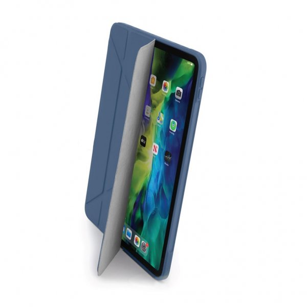Pipetto iPad Pro 11 (2./3./4. sukupolvi) Origami-suojakotelo, sininen
