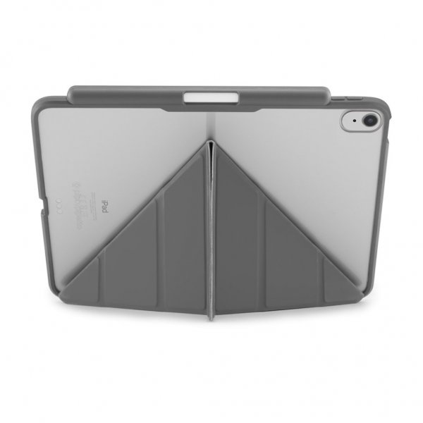 Pipetto iPad 10.9 (10. sukupolvi)/iPad 11 (A16) kotelo Origami No3 Pencil Case Tummanharmaa