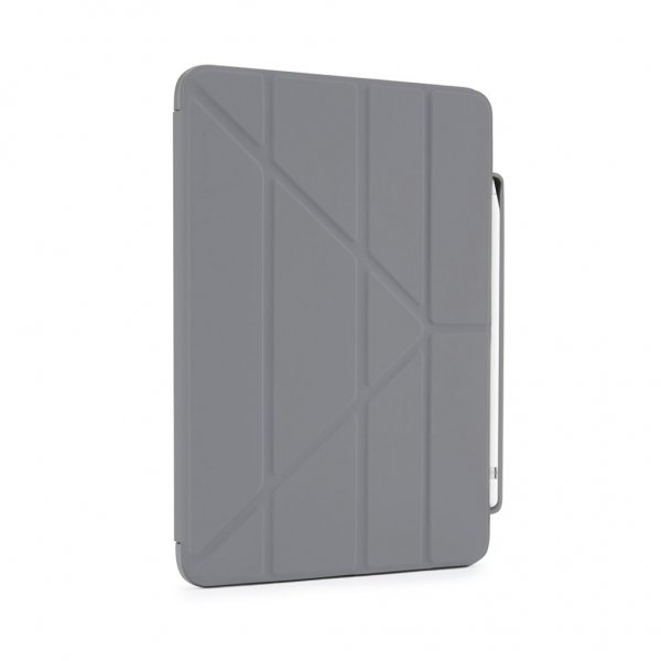 Pipetto iPad 10.9 (10. sukupolvi)/iPad 11 (A16) kotelo Origami No3 Pencil Case Tummanharmaa