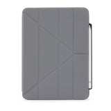 Pipetto iPad 10.9 (10. sukupolvi)/iPad 11 (A16) kotelo Origami No3 Pencil Case Tummanharmaa
