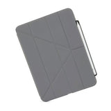 Pipetto iPad 10.9 (10. sukupolvi)/iPad 11 (A16) kotelo Origami No3 Pencil Case Tummanharmaa