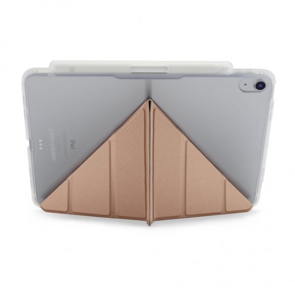 Pipetto iPad 10.9 (10. sukupolvi)/iPad 11 (A16) -suojakotelo Origami No3 Pencil Case, ruusukulta