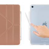 Pipetto iPad 10.9 (10. sukupolvi)/iPad 11 (A16) -suojakotelo Origami No3 Pencil Case, ruusukulta