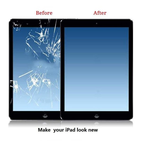 iPad 6 lasi kosketusnäytöllä Premium - Musta
