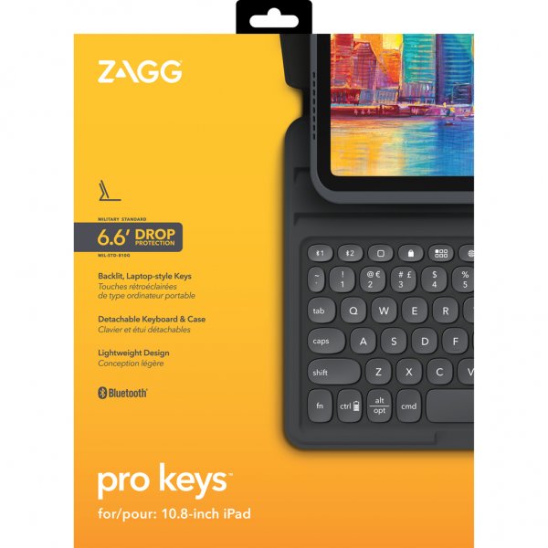 ZAGG iPad Air 10.9 (sukupolvi 4/5) Näppäimistökotelo Pro Keys Musta Harmaa