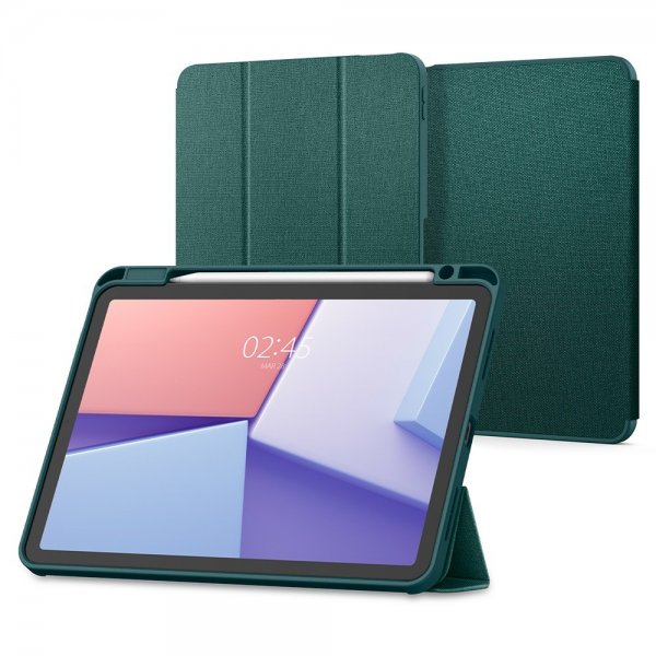 Spigen iPad Air 11 (M2/M3/M4) -suojakotelo, Urban Fit, Midnight Green