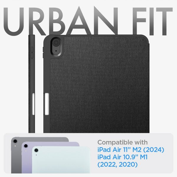 Spigen iPad Air 11 (M2/M3/M4) Urban Fit -kotelo, musta