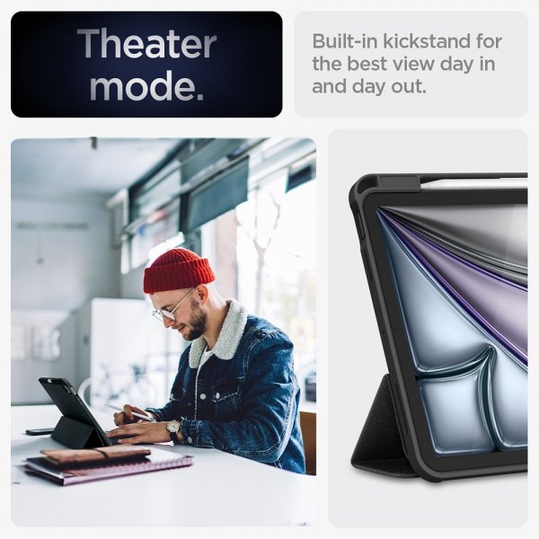 Spigen iPad Air 11 (M2/M3/M4) Urban Fit -kotelo, musta