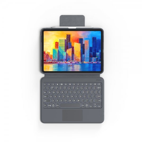 ZAGG iPad Air 10.9/iPad Pro 11 Kotelo ja näppäimistö Pro Keys Trackpad Nordic Charcoal
