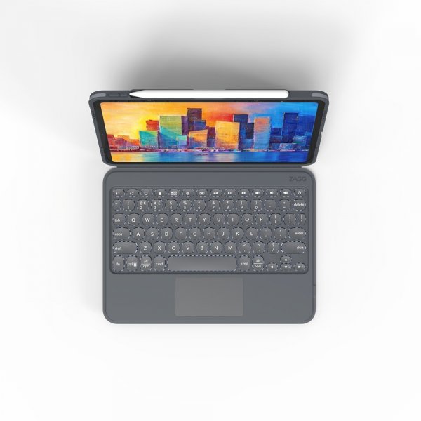 ZAGG iPad Air 10.9/iPad Pro 11 Kotelo ja näppäimistö Pro Keys Trackpad Nordic Charcoal
